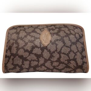 Yves Saint Laurent Giraffe Print Clutch/Cosmetic bag W/ COA